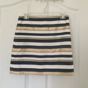 J crew striped mini skirt