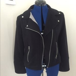 moto style sweater jacket