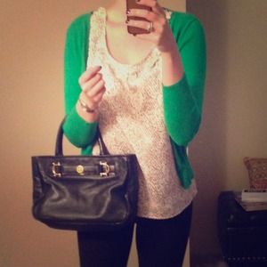 Kelly green "go to" cardigan