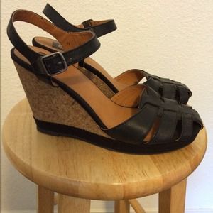 Black wedges worn once!