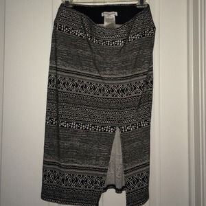 Bcbg black and white midi-skirt