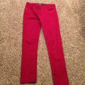 Jordache red skinny jeans size 10!