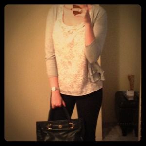 Light grey "go to" cardigan