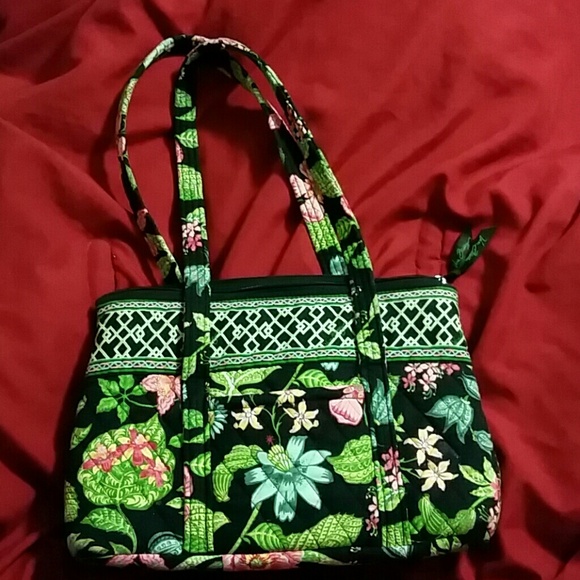 Auth. Vera Bradley Botanical med size handbag