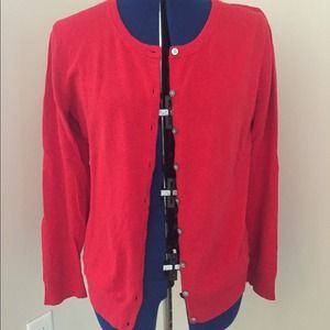 red cardigan