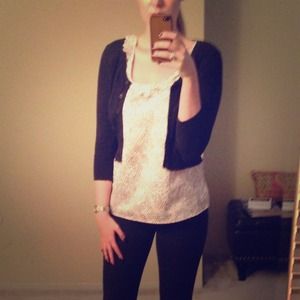 Cropped "go to" cardigan