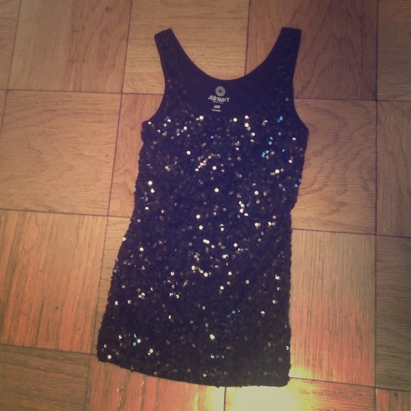 Black Sequined Old Navy Tank