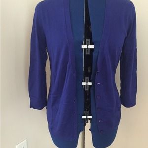 royal blue v neck cardigan