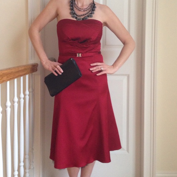 Red Strapless Dress- Worn Once