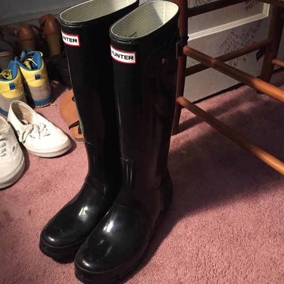 Tall Hunter Rain Boots Black