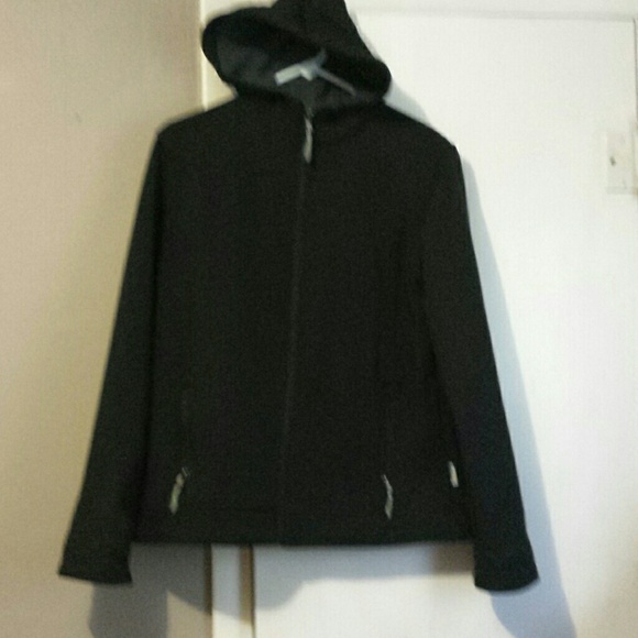 Black hooded jacket
