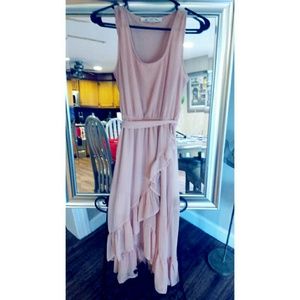 Petal pink high low dress