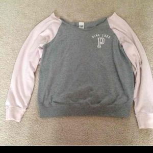 Pink crew-neck sweatshirt