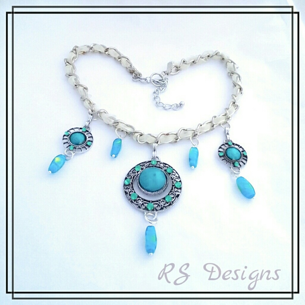 Blue & Silver Southwestern Style Necklace