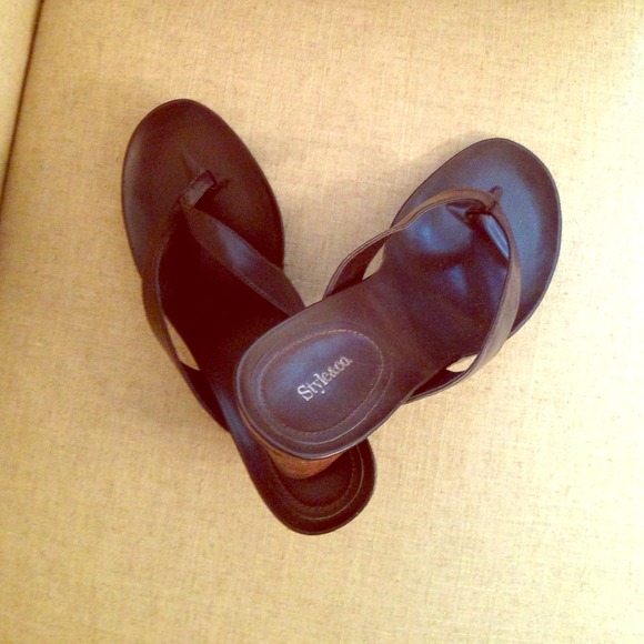 Style & Co. Shoes - Dark Brown Wedge Sandals