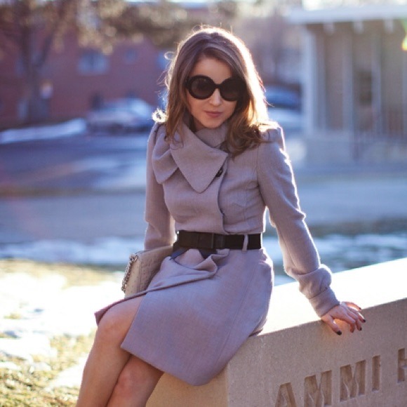 H&M Outerwear - Gray H&M Bow Coat