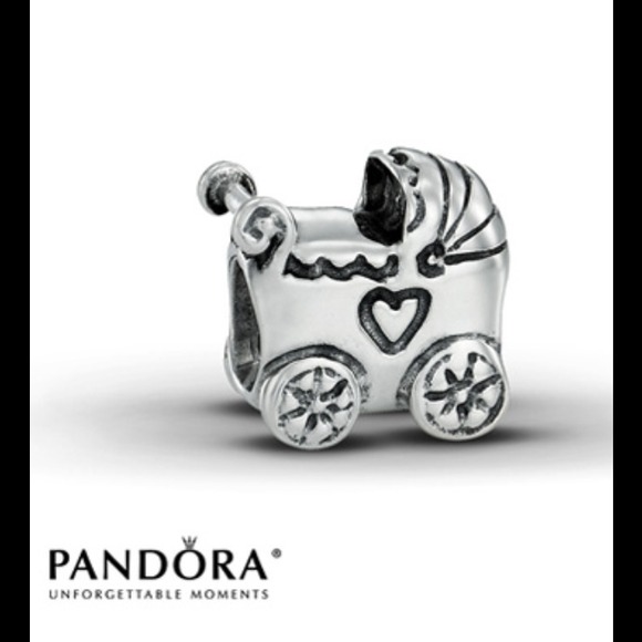 Authentic Pandora baby carriage charm