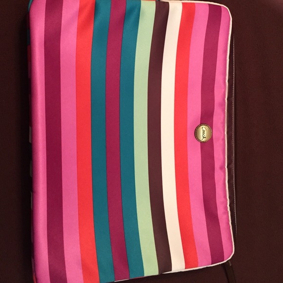 Coach laptop cover bag