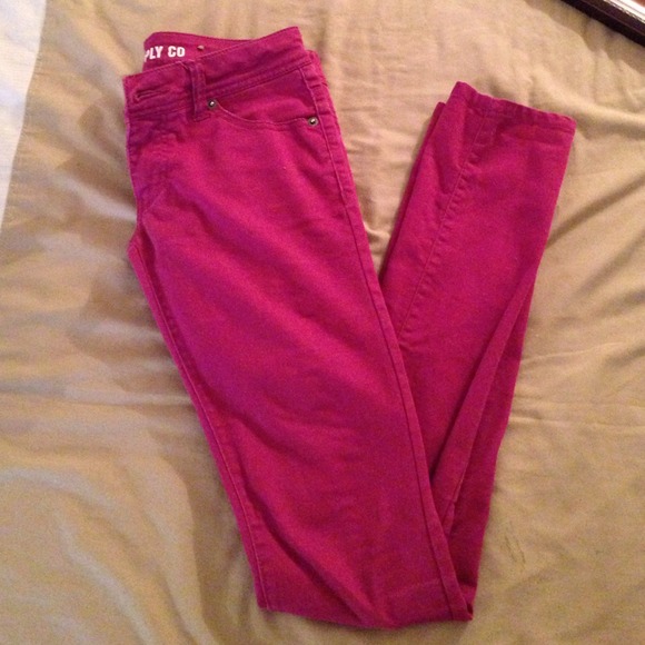 Pink/purple skinny jeans - Picture 1 of 2