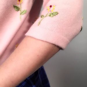 Express Sweaters - Express Pink Beaded Cardigan Express Sweaters - Express Pink Beaded Cardigan