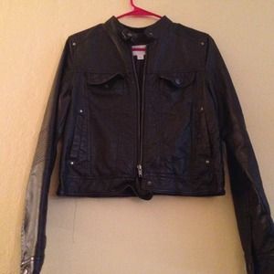 Chocolate brown leather jacket