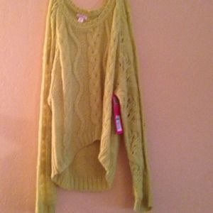 New yellow sweater with tag