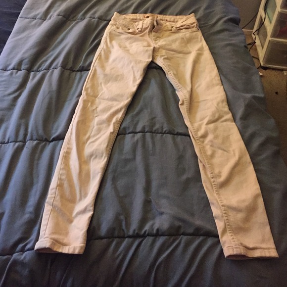 Tan jeans.