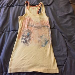 Yellow designed tank top