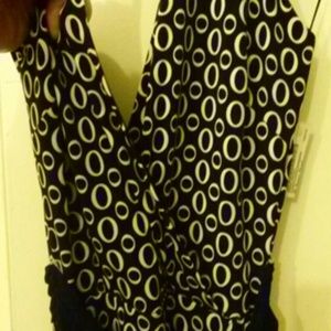 Stunning black / white wrap dress