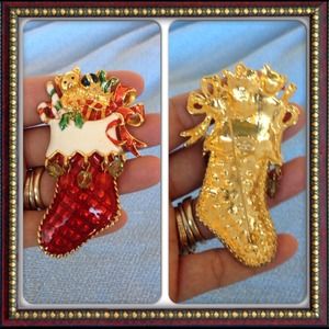 NWOT Christopher Radko metal brooch