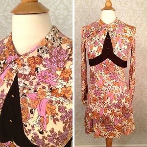Vintage Geisha Print Dress Size 6/8
