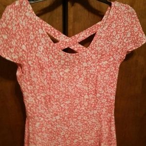 Peach design, open back dress