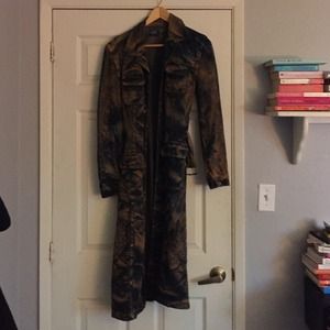 Vintage long denim jacket.