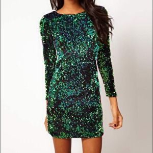 Motel Gabby Iridescent Sequin Dress