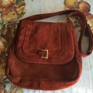 Suede tote handbag.