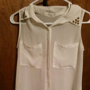 Studded sheer blouse