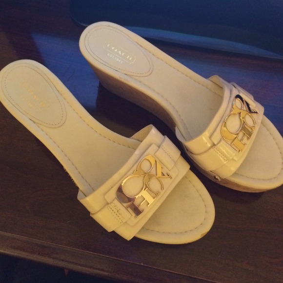 Coach cork wedges