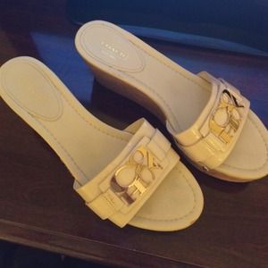 Coach cork wedges