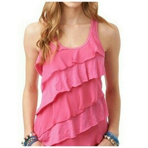 Ruffle Chiffon Woven Cami