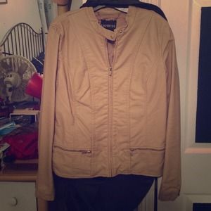 Tan Express leather jacket