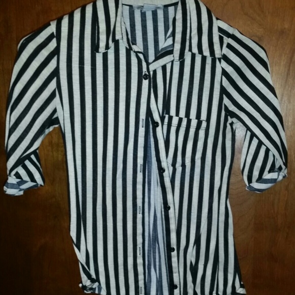 Striped button up shirt