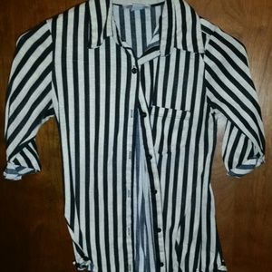 Striped button up shirt