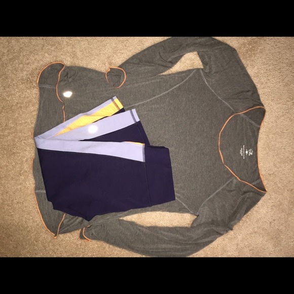 Ellie tunic top and matching crop. Size med.