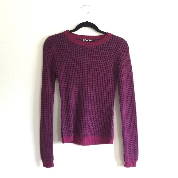 Magenta-plum colored Knit Sweater