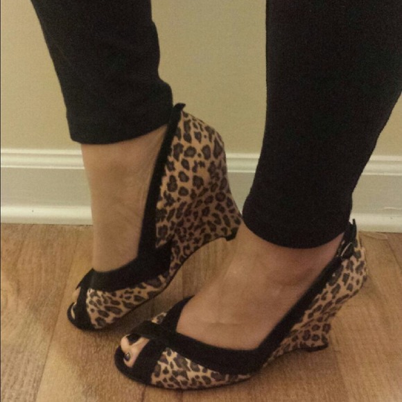 Leopard Print Wedges