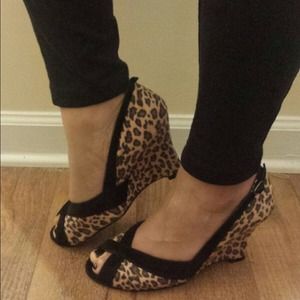 Leopard Print Wedges