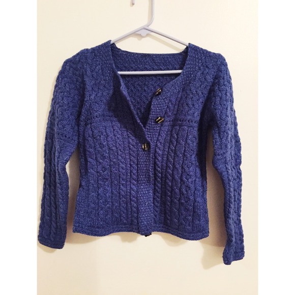 Blue Woven Cardigan