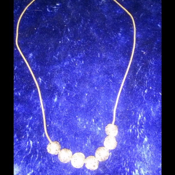 Silver chain with silver balls