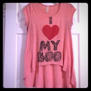 "I Love My Boo" Hi-Low Top