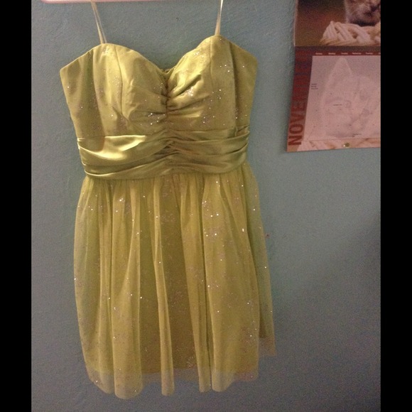 Sparkly green dress